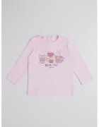 Ido Bluza cu imprimeu si strasuri - Negru/Roz pastel/Argintiu