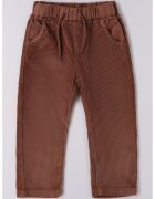 Ido Pantaloni uni cu snur - Maro