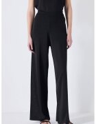 Ipekyol Pantaloni cu croiala ampla si talie inalta - Negru