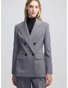 Ipekyol Sacou slim-fit din amestec de lana - Gri