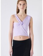 Ipekyol Top crop cu model uni - Lila