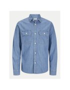 Jack & Jones Camasa barbati - 304783197 - Bumbac organic/Bumbac - Albastru - Albastru