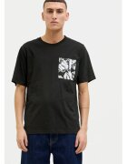 Jack & Jones Tricou barbati - 304778483 - Bumbac - Negru - Negru
