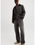 Jack & Jones Blugi drepti cu talie inalta - Gri inchis melange