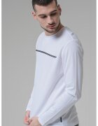Jack & Jones Bluza cu decolteu la baza gatului si dunga pe piept - Negru/Alb optic