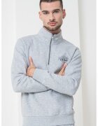 Jack & Jones Bluza de trening cu fenta cu fermoar - Gri deschis melange