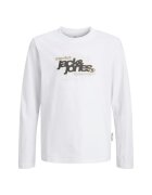 Jack & Jones Bluza JACK &JONES Grid Branding Crew JNR 50464 - Alb