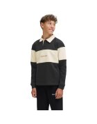 Jack & Jones Bluza JACK &JONES Norrebro Blocking Sweat Polo JNR 47714 - Negru
