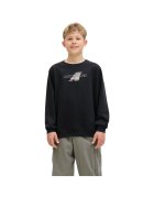 Jack & Jones Bluza JACK &JONES Tier Print Crew SN JNR 47699 - Negru