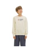 Jack & Jones Bluza JACK &JONES Tier Print Crew SN JNR 47704 - Bej