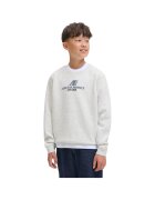 Jack & Jones Bluza JACK &JONES Tier Print Crew SN JNR 47709 - Alb