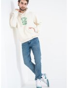 Jack & Jones Hanorac cu buzunar kangaroo si imprimeu Grand - Verde/Crem