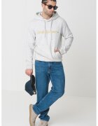 Jack & Jones Hanorac cu logo pe partea din fata - Galben sofran/Gri deschis melange