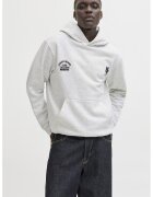 Jack & Jones Hanorac din amestec de bumbac organic cu buzunar kangaroo - Gri deschis melange