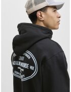 Jack & Jones Hanorac lejer cu buzunar kangaroo - Alb/Negru