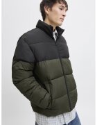 Jack & Jones Jacheta cu vatelina si guler - Negru/Kaki pal