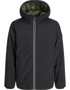 Jack & Jones Jacheta reversibila cu gluga - Negru/Kaki pal