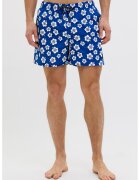 Jack & Jones Pantaloni scurti de baie cu model si buzunare laterale - Alb/Bleumarin