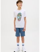 Jack & Jones Pantaloni scurti din amestec de bumbac cu buzunare laterale - Albastru prafuit