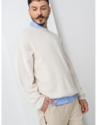 Jack & Jones Pulover cu decolteu la baza gatului Signal - Alb fildes