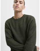 Jack & Jones Pulover cu maneci raglan - Verde inchis