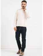 Jack & Jones Pulover de bumbac cu maneci cazute - Bej deschis