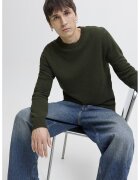 Jack & Jones Pulover din amestec de bumbac organic - Verde inchis