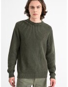 Jack & Jones Pulover din bumbac cu decolteu la baza gatului Anaka - Kaki pal
