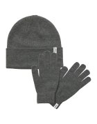 Jack & Jones Set de caciula si manusi - 3 piese - Gri inchis melange
