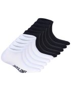 Jack & Jones Set de sosete pana la glezna - 10 perechi - Alb/Negru