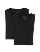 Jack & Jones Set de tricouri cu decolteu in V Basic - 2 piese - Negru