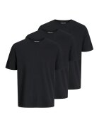Jack & Jones Set de tricouri din amestec de bumbac cu decolteu la baza gatului - 3 piese - Negru