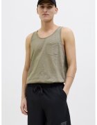 Jack & Jones Top cu buzunar pe piept - Maro deschis melange