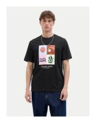 Jack & Jones Tricou barbati Jack Jones - 12277220 - Bumbac - Negru - Negru