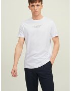 Jack & Jones Tricou cu decolteu la baza gatului - Alb