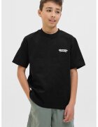 Jack & Jones Tricou cu decolteu la baza gatului si imprimeu text - Negru