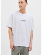 Jack & Jones Tricou de bumbac cu imprimeu - Alb/Verde