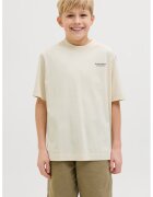 Jack & Jones Tricou de bumbac cu imprimeu text - Verde pal/Bleumarin