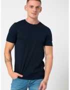 Jack & Jones Tricou din bumbac organic cu decolteu la baza gatului - Bleumarin