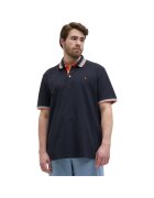 Jack & Jones Tricou JACK &JONES Paulos Polo SS PLS 47056 - Portocaliu/Albastru inchis