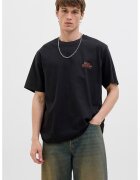 Jack & Jones Tricou lejer de bumbac cu imprimeu foto pe partea din spate - Negru