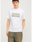 Jack & Jones Tricou regular fit cu decolteu la baza gatului - Alb optic