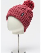 Jack Wolfskin Caciula elastica din amestec de lana cu ciucure - Roz zmeuriu