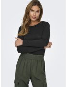 JDY Bluza cu model uni si maneci raglan - Negru