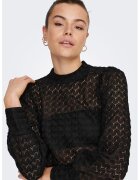 JDY Bluza semitransparenta cu maneci bufante - Negru