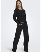 JDY Cardigan slim fit cu capse - Negru