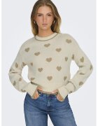 JDY Pulover cu model si maneci cazute - Maro nisip/Maro taupe deschis