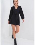 JDY Rochie cu broderie Sangallo Cathinka - Negru