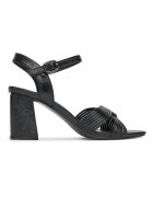 JENNY Sandale dama - piele ecologica - negru - cu toc