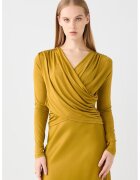 JIMMY KEY Bluza cu decolteu cache-coeur - Galben mustar